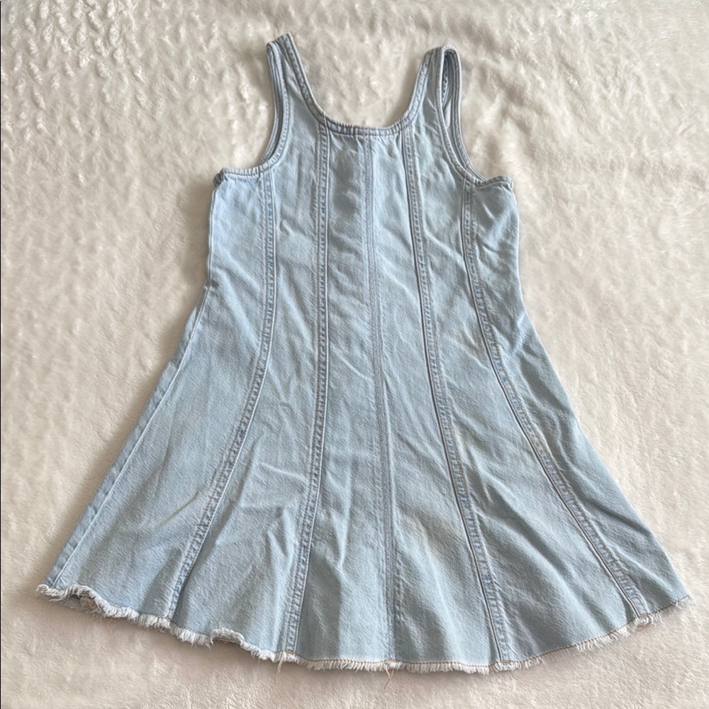 Zara Light Blue Denim Tank Dress